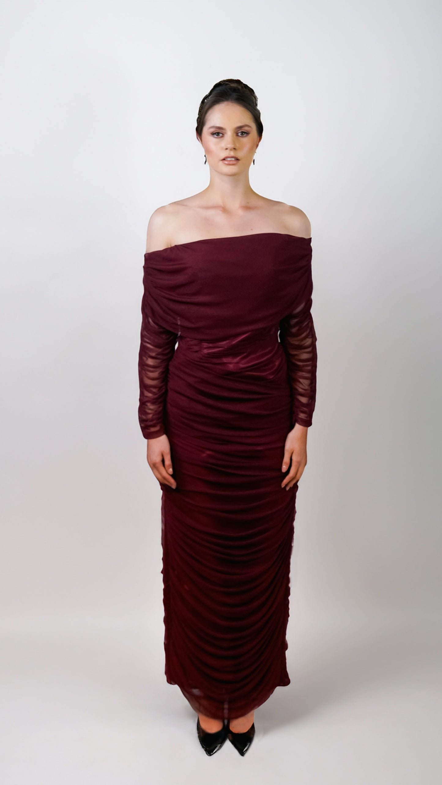 All draped maxi dress