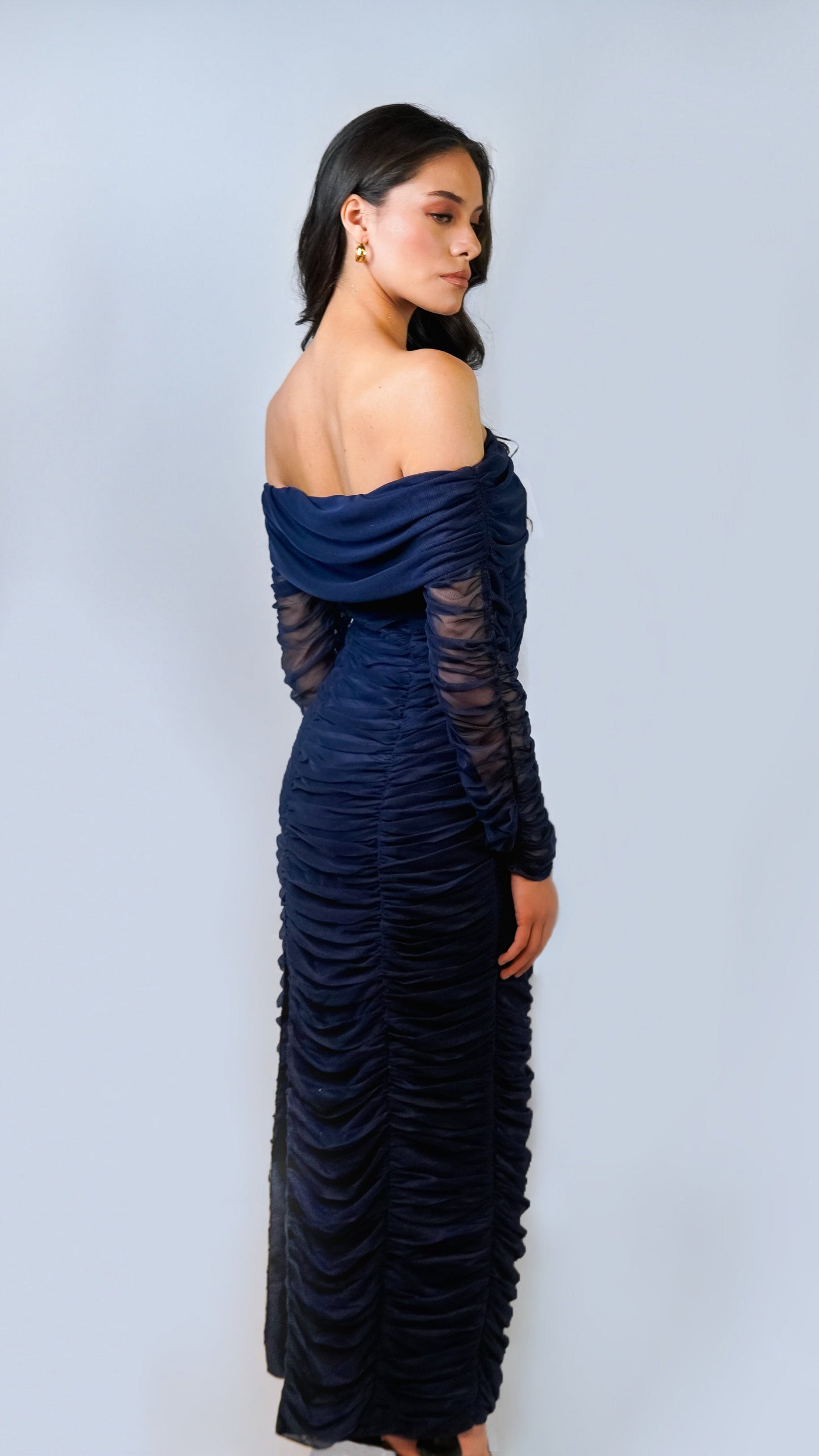 All draped maxi dress