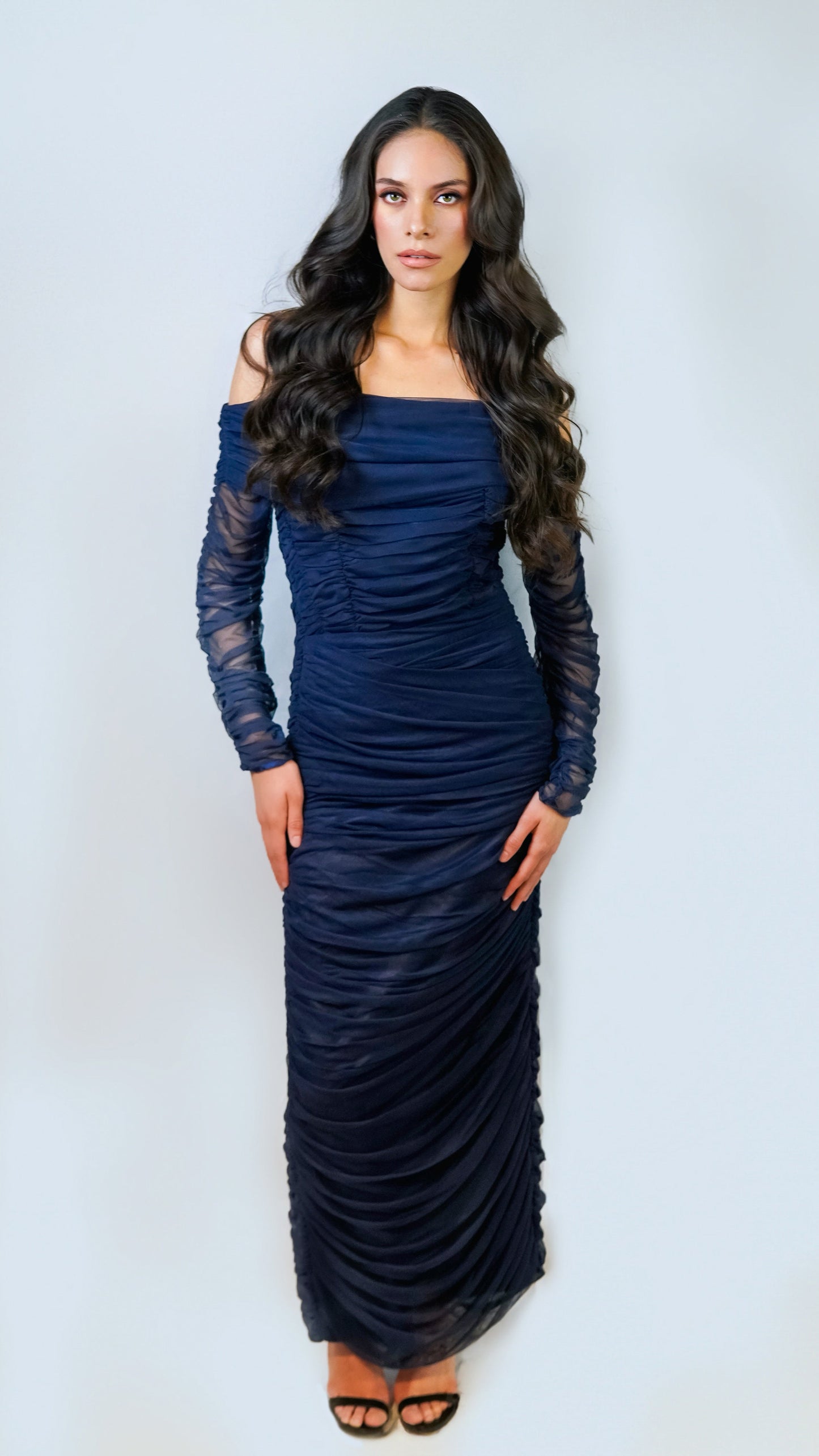 All draped maxi dress