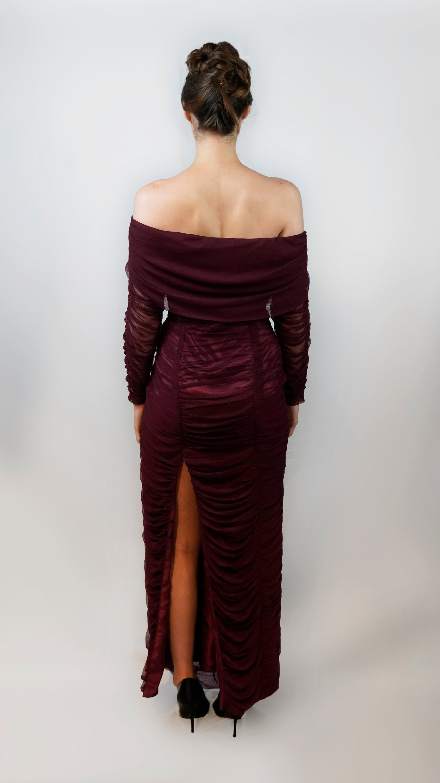 All draped maxi dress