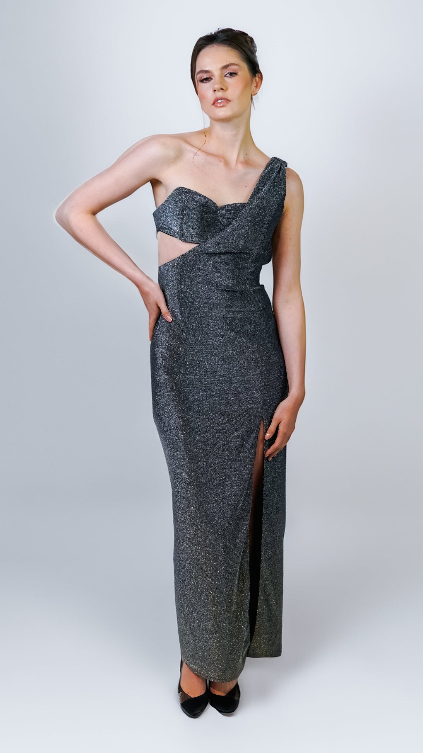 Shiny cut out dress